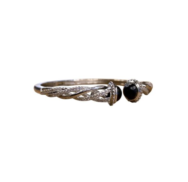 White Gold Plated Stylish Bracelet & Ring Set 18K - Image 4