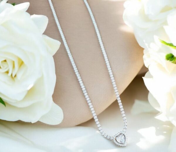 Genuine silver necklace.