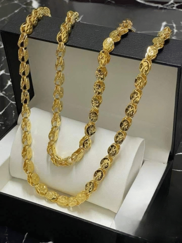 21K Gold-Plated Elegance neckless and Bracelets